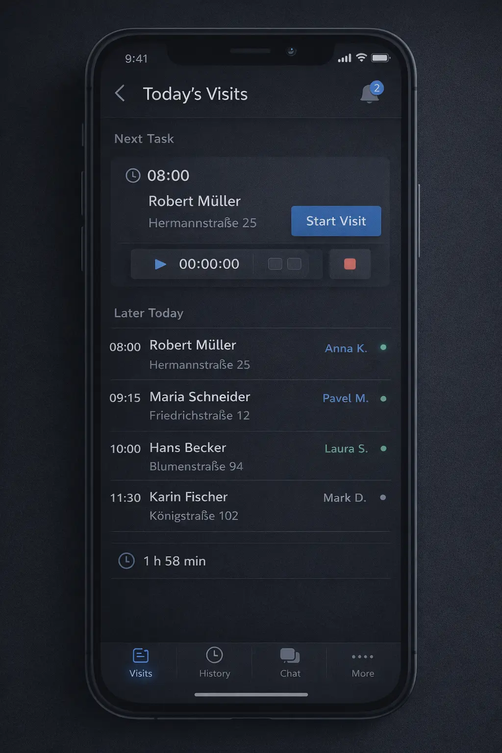 Detail crop of mobile app